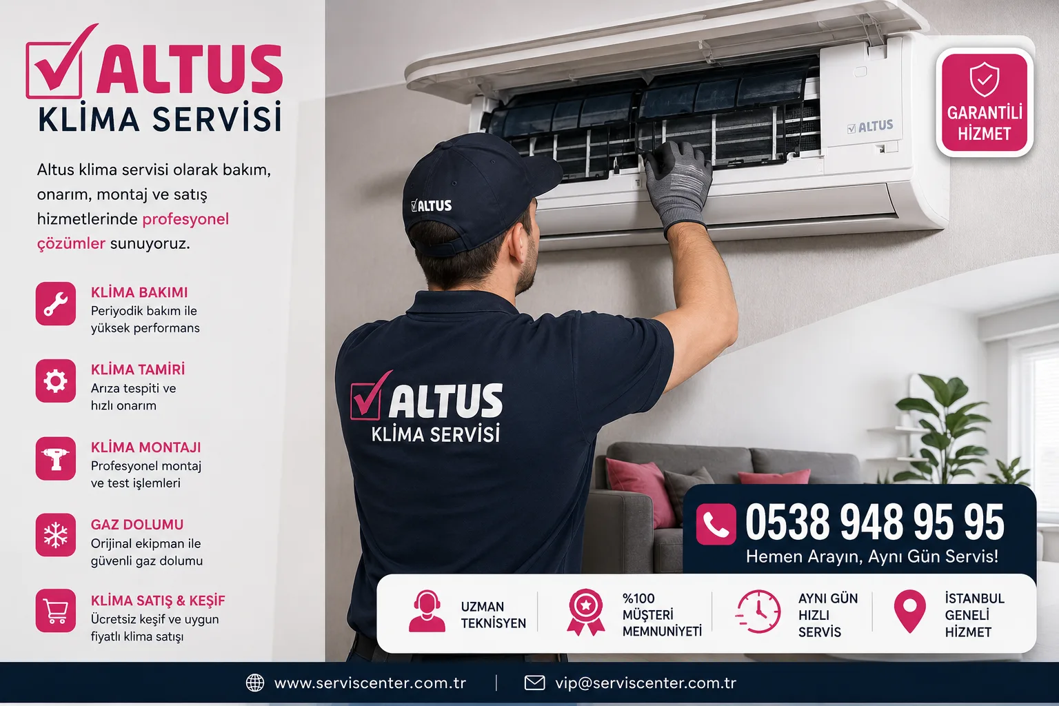 Altus Klima Servisi Bakım ve Onarım Hizmeti