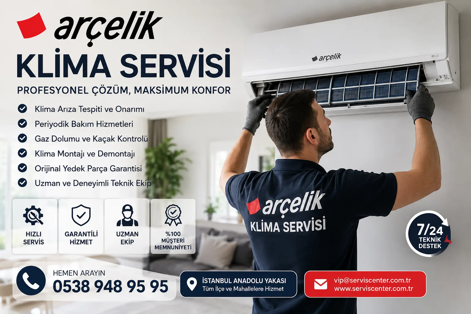 Arçelik Klima Servisi